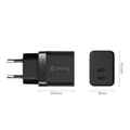 Miniatyrbillede 4 af 9: Crong Ultra Compact GaN - 2x USB-C 35W PD 3.0 vægoplader med PPS (sort)