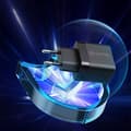 Miniatyrbillede 8 af 9: Crong Ultra Compact GaN - 2x USB-C 35W PD 3.0 vægoplader med PPS (sort)