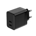 Miniatyrbillede 2 af 9: Crong Ultra Compact GaN - 2x USB-C 35W PD 3.0 vægoplader med PPS (sort)