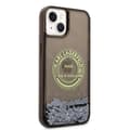 Miniatyrbillede 4 af 8: Karl Lagerfeld Liquid Glitter rundt RSG-logo-etui - iPhone 14 Plus-etui (sort)