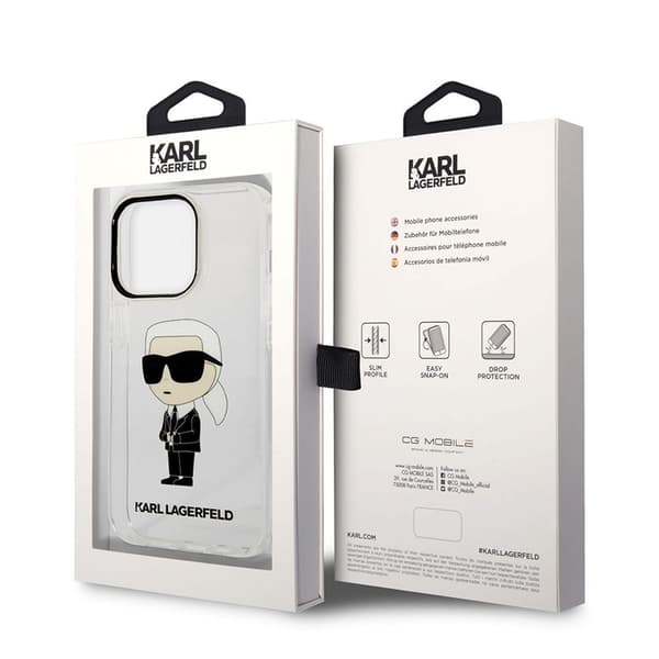 Karl Lagerfeld IML NFT Ikonik - iPhone 14 Pro etui (gennemsigtig)