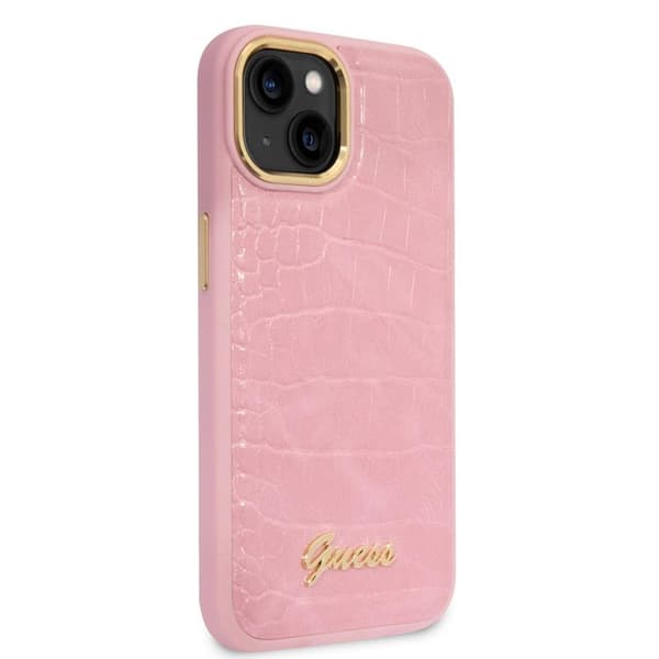 Guess Croco Collection - iPhone 14 Plus etui (pink)