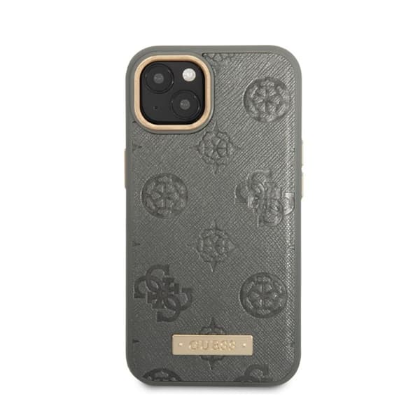 Guess Peony Logo Plate MagSafe - iPhone 13 -kotelo (harmaa)