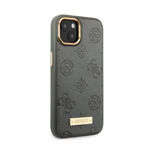 Guess Peony Logo Plate MagSafe - iPhone 13 -kotelo (harmaa)