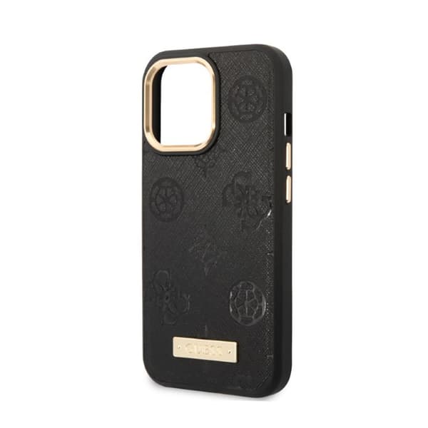 Guess Peony Logo Plate MagSafe - iPhone 13 Pro-cover (sort)