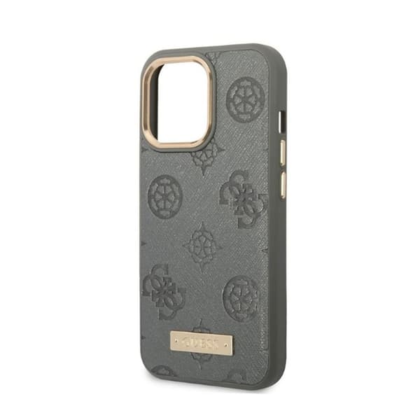 Guess Peony Logo Plate MagSafe - iPhone 13 Pro Max etui (grå)