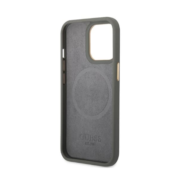 Guess Peony Logo Plate MagSafe - iPhone 13 Pro Max etui (grå)