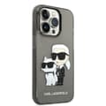 Miniatyrbillede 3 af 6: Karl Lagerfeld IML Glitter NFT Karl & Choupette - iPhone 14 Pro etui (sort)