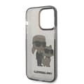 Miniatyrbillede 5 af 6: Karl Lagerfeld IML Glitter NFT Karl & Choupette - iPhone 14 Pro etui (sort)