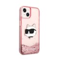 Miniatyrbillede 4 af 8: Karl Lagerfeld Liquid Glitter NFT Choupette Head - iPhone 14 Plus Cover (Pink)