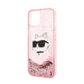 Miniatyrbillede 6 af 8: Karl Lagerfeld Liquid Glitter NFT Choupette Head - iPhone 14 Plus Cover (Pink)