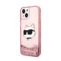 Miniatyrbillede 2 af 8: Karl Lagerfeld Liquid Glitter NFT Choupette Head - iPhone 14 Plus Cover (Pink)