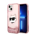 Miniatyrbillede 1 af 8: Karl Lagerfeld Liquid Glitter NFT Choupette Head - iPhone 14 Plus Cover (Pink)