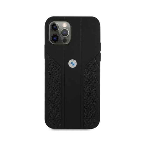 BMW Leather Curve Perforate - iPhone 12 / iPhone 12 Pro Fodral (svart)