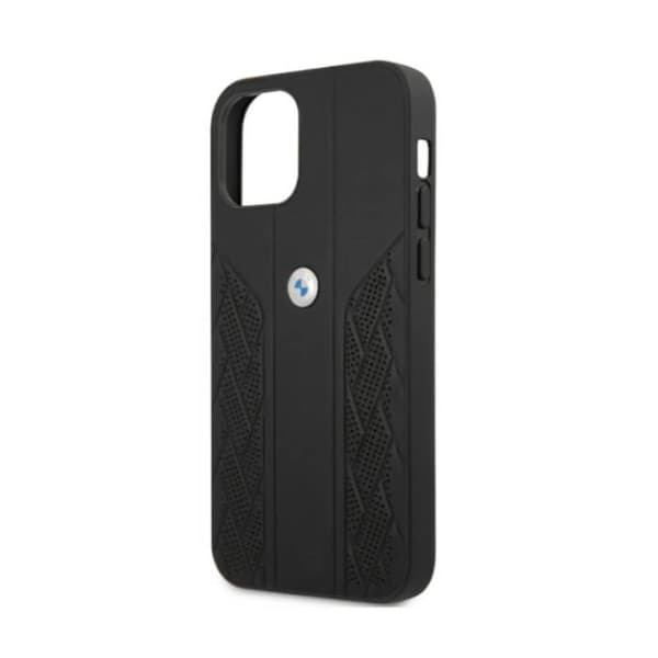 BMW Leather Curve Perforate - iPhone 12 / iPhone 12 Pro Fodral (svart)