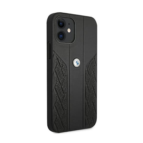 BMW Leather Curve Perforate - iPhone 12 minifodral (svart)