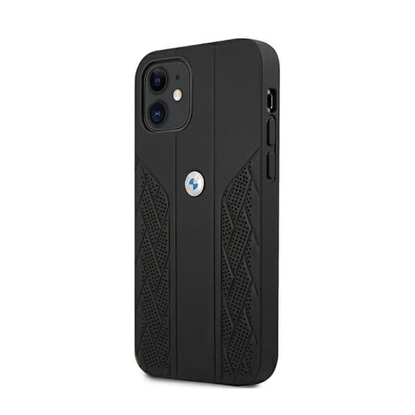 BMW Leather Curve Perforate - iPhone 12 minifodral (svart)