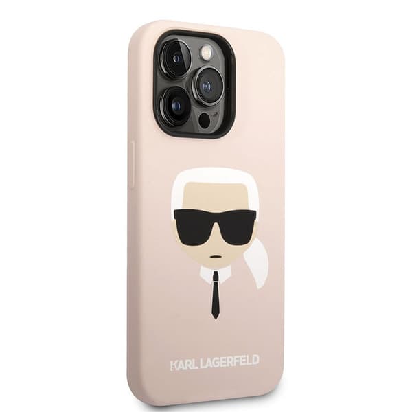 Karl Lagerfeld Silikone Ikonik Karl`s Head MagSafe - iPhone 14 Pro etui (pink)