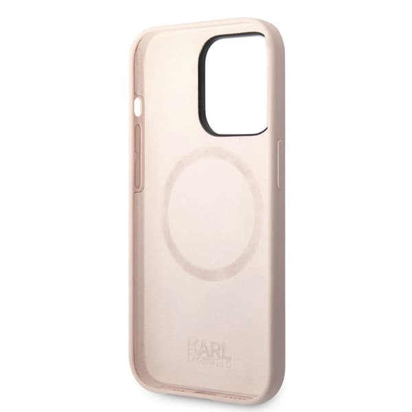 Karl Lagerfeld Silikone Ikonik Karl`s Head MagSafe - iPhone 14 Pro etui (pink)