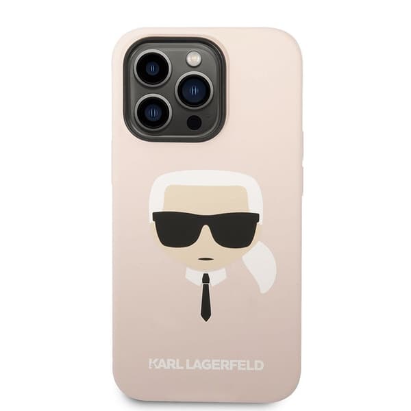 Karl Lagerfeld Silikone Ikonik Karl`s Head MagSafe - iPhone 14 Pro etui (pink)
