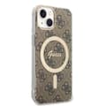 Miniatyrbillede 5 af 10: Guess Bundle Pack MagSafe 4G - MagSafe iPhone 14 Plus etui + opladersæt (brun/guld)