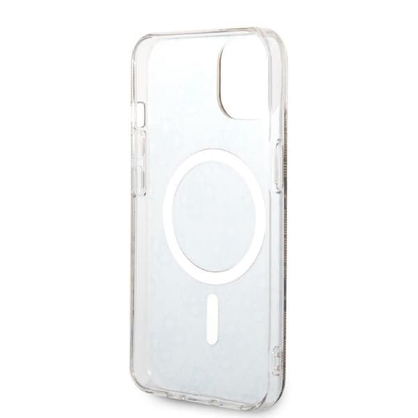 Guess Bundle Pack MagSafe 4G - MagSafe iPhone 14 Plus etui + opladersæt (brun/guld)