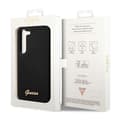 Miniatyrbild 8 av 8: Guess Silicone Script metalllogotyp - Samsung Galaxy S23+ skal (svart)