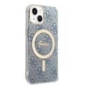 Miniatyrbild 5 av 10: Guess Bundle Pack MagSafe 4G - MagSafe iPhone 14 fodral + laddare set (blå/guld)