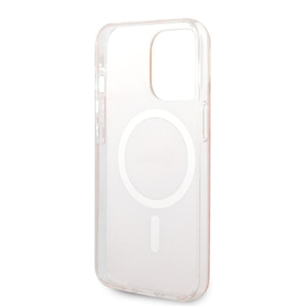 Guess Bundle Pack MagSafe 4G - MagSafe iPhone 13 Pro Max etui + opladersæt (pink/guld)
