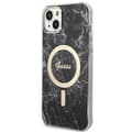 Miniatyrbillede 3 af 10: Guess Bundle Pack MagSafe IML Marble - MagSafe iPhone 14 Plus etui + opladersæt (sort/guld)