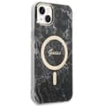 Miniatyrbillede 5 af 10: Guess Bundle Pack MagSafe IML Marble - MagSafe iPhone 14 Plus etui + opladersæt (sort/guld)