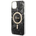 Miniatyrbillede 7 af 10: Guess Bundle Pack MagSafe IML Marble - MagSafe iPhone 14 Plus etui + opladersæt (sort/guld)