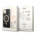 Miniatyrbillede 2 af 10: Guess Bundle Pack MagSafe IML Marble - MagSafe iPhone 14 Plus etui + opladersæt (sort/guld)