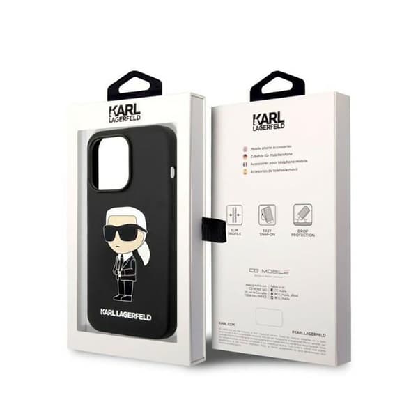 Karl Lagerfeld Silicone NFT Ikonik - iPhone 14 Pro Max -kotelo (musta)