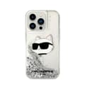 Miniatyrbillede 3 af 8: Karl Lagerfeld Liquid Glitter NFT Choupette Head - iPhone 14 Pro etui (sølv)