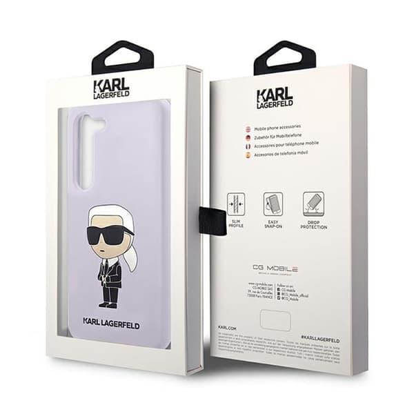 Karl Lagerfeld Silicone NFT Ikonik - Samsung Galaxy S23+ -kuori (violetti)