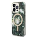 Miniatyrbillede 3 af 10: Guess Bundle Pack MagSafe IML Jungle - MagSafe iPhone 14 Pro etui + opladersæt (khaki/guld)