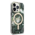 Miniatyrbillede 5 af 10: Guess Bundle Pack MagSafe IML Jungle - MagSafe iPhone 14 Pro etui + opladersæt (khaki/guld)