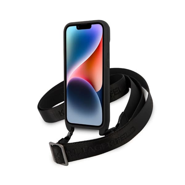 Karl Lagerfeld NFT Monogram Ikonik Patch - iPhone 14 Plus -kotelo (musta)