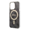 Miniatyrbillede 7 af 10: Guess Bundle Pack MagSafe 4G - MagSafe iPhone 13 Pro cover + opladersæt (sort/guld)