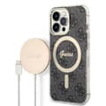 Miniatyrbillede 1 af 10: Guess Bundle Pack MagSafe 4G - MagSafe iPhone 13 Pro cover + opladersæt (sort/guld)