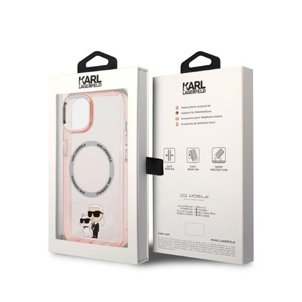 Karl Lagerfeld IML NFT Karl & Choupette MagSafe - iPhone 14 Plus etui (Pink)