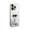Miniatyrbillede 4 af 8: Karl Lagerfeld Liquid Glitter NFT Karls hoved - iPhone 14 Pro etui (sølv)