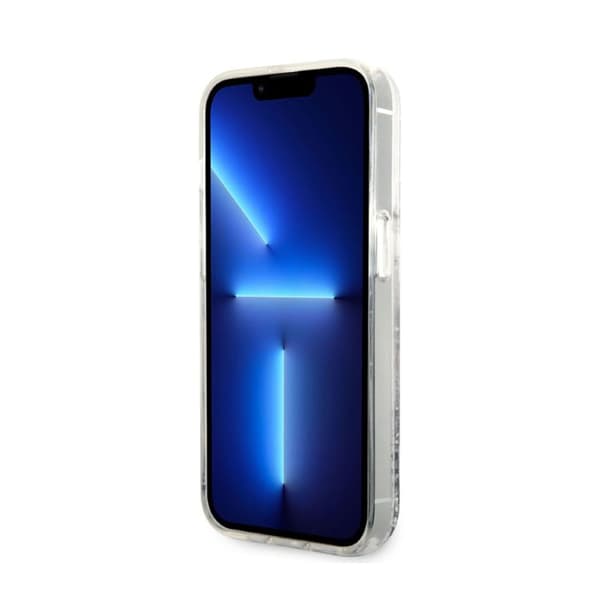 Karl Lagerfeld Liquid Glitter NFT Karls hoved - iPhone 14 Pro etui (sølv)