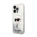 Miniatyrbillede 2 af 8: Karl Lagerfeld Liquid Glitter NFT Karls hoved - iPhone 14 Pro etui (sølv)