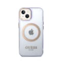 Miniatyrbild 3 av 8: Guess Gold Outline Translucent MagSafe - iPhone 14-fodral (lila)