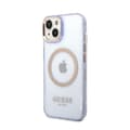 Miniatyrbild 2 av 8: Guess Gold Outline Translucent MagSafe - iPhone 14-fodral (lila)