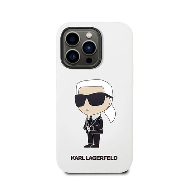 Karl Lagerfeld Silikone NFT Ikonik - iPhone 14 Pro etui (hvid)