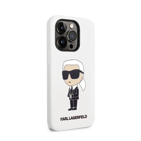 Karl Lagerfeld Silikone NFT Ikonik - iPhone 14 Pro etui (hvid)