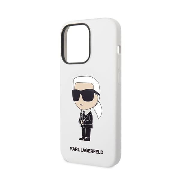 Karl Lagerfeld Silikone NFT Ikonik - iPhone 14 Pro etui (hvid)